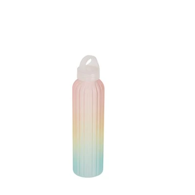 550 ml kleurrijke waterfles met kleurverloop van hoog borosilicaatglas